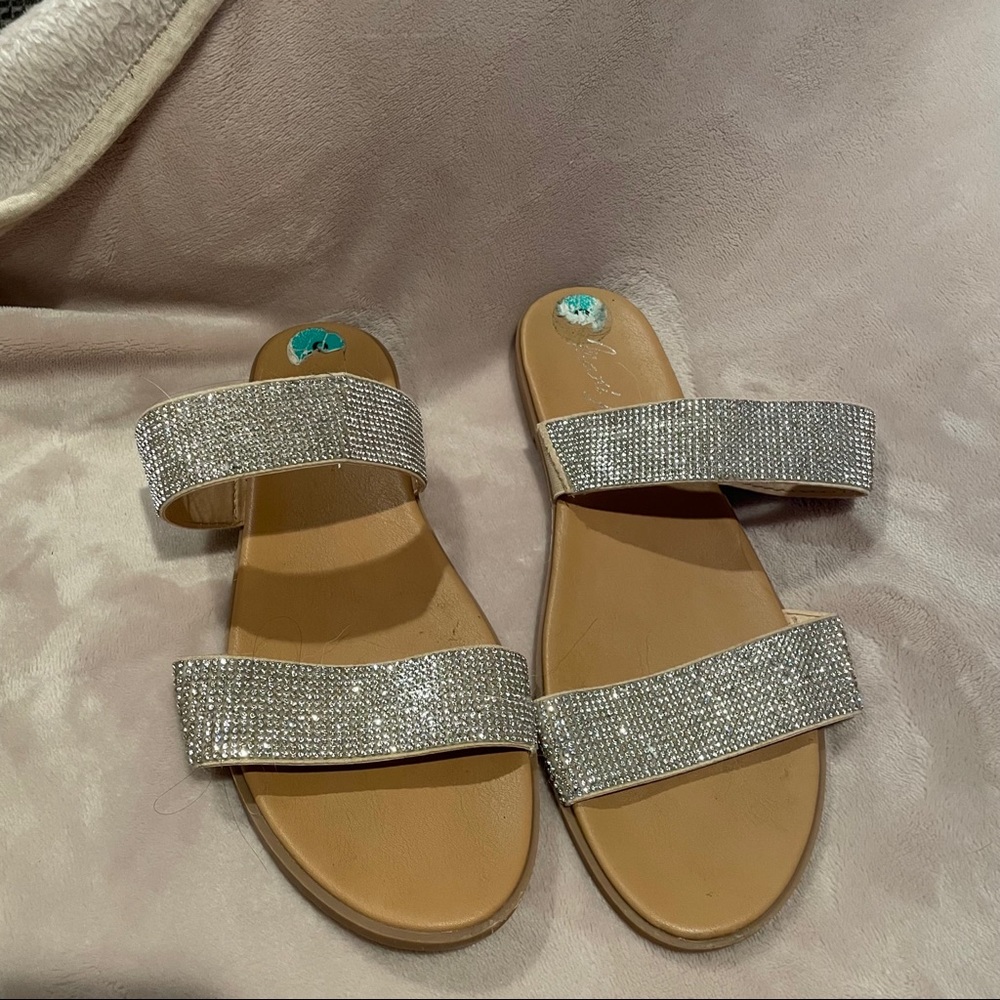 Sequin sandals